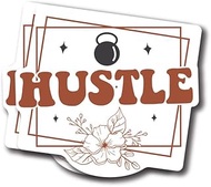 Hustle Dumbell Fitness Coach - Workout Junkie Gym Rat Stickers - Premium Quality Vinyl - FHJ506 Bump