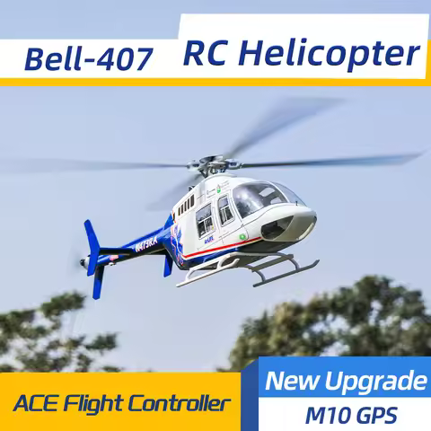 FLY WING Bell407 Scale Helicopter ACE GPS 470 Class Bell 407 6CH Helicopter with LED Light