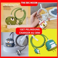 1set 30W Set of 4 PCS Cable & Charger Head Protective Cover Package for 30w Charger 30w shell protec