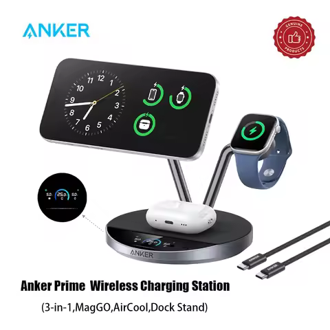 Anker Prime B25X7 3βinβ1 Wireless Charging Station 25W Qiβ2 MagGo AirCool Dock Display Stand for iPh