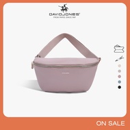 David Jones Paris 2025 Spring Summer New Collection Canvas Imitation PU women's Sling Bag Fanny pack
