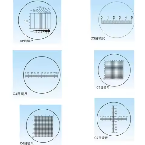 Diameter 19mm Microscope Slides Reticle Calibrating Slide Ruler Microscope Calibration Ruler Stage M