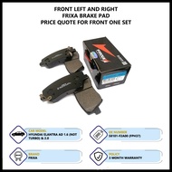 Hyundai Elantra AD 1.6 DOHC MPI (Not Turbo) / 2.0 Frixa Brake Pad (Front FPH37 / Rear FPH35R)
