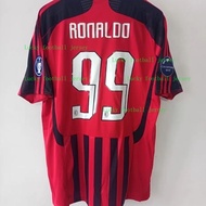 2007/08 AC Milan   Home Retro Soccer Jersey Custom T-shirt Football Jersey   Customized Name and Num