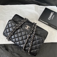 Chanel 黑銀荔枝 單蓋jumbo