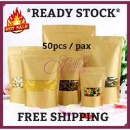 10X15cm ZIPLOCK BROWN PAPER BAG WITH WINDOW