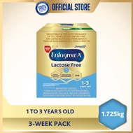 Enfagrow A+ Three Lactose Free 1.725kg Milk Supplement Powder for Children 1-3 Years Old with Lactose Intolerance