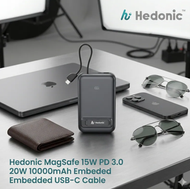 Hedonic CCC 認證 QR Code MagSafe 15W + PD 20W 10000mAh自帶線支架行動電源 P721P｜81079｜黑色｜"