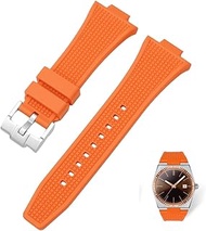 Waffle PRX Silicone Rubber Watch Band- Compatible for Tissot PRX 40mm - Quick- Release Replacement Watch Strap for Tissot Powermatic 80 Series - 12mm (12mm, Orange)