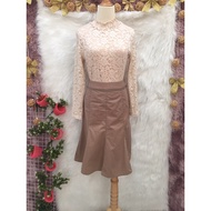 (A46)GIVORS 2-Layer 2-Sleeve JAPANESE Elastic Lace Shirt - Size M (A46)