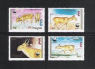 出清價 ~ 	WWF-179 蒙古 1995年 高鼻羚羊郵票 - (動物專題)