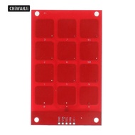 CHiWANji 3.3V MPR121 Breakout Capacitive Touch Sensor I2C 3x4 Keys Keypad Module Red