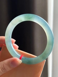 冰種 天然翡翠 緬甸 A玉 玉鐲 • 冰種霧光森林翡翠圓鐲