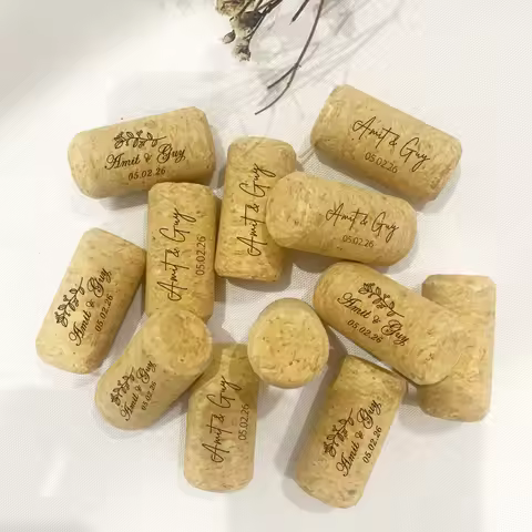 30/50/100PCS Personalized Wine Corks for Wedding Guest Gifts, Custom Wine Cork, Cork Stopper, Glass 