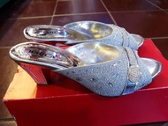 sandal heels pesta silver