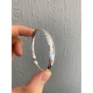 Q T brand s999 pure silver bracelet, solid silver jewelry without impurities