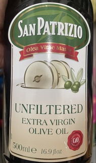 SAN PATRIZIO Unfiltered Extra Virgin Olive Oil 500ml Country of Origin: Italy
