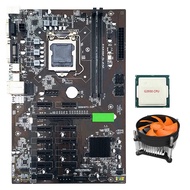 (QDNX) B250 BTC Mining Motherboard LGA 1151 with G3930 CPU+Cooling Fan SATA 3.0 USB 3.0 Supports DDR4 DIMM RAM for Mining Miner
