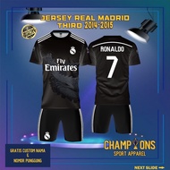 Custom Fantasy Football Jersey R34LL M4dr1d Th1rd 2014 2015 – Full Printing Dryfit Milano | Name & N