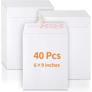 40 Pack Catalog Envelopes Self Seal, 6 x 9 Inches Catalog Mailing Envelopes,White Manila Envelopes f