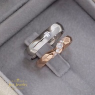 Men's/women's SILVER WEDDING COUPLE FIANCE RING - J414