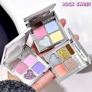 [New Color Online] ROCK SWEET/ROCK Sweetheart Rhythm Rhapsody Five-Color Eyeshadow Palette Matte Pea