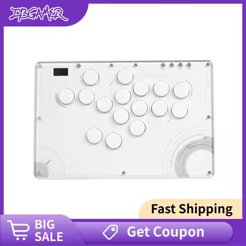 TBGamer V16 Future White Leverless Arcade Controller RGB Low Profile Switch 1.2mm Dual Jump Layout P