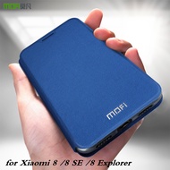 MOFi Flip Case for Xiaomi Mi 8 Cover TPU for Xiomi 8SE UD PU Leather Conque for Mi8 Explorer Silicon