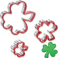 6 Pcs Round Circle Cookie Cutters with Flower Sex Angle Heart,0.4MM Thickness Heavy Duty Food-Grade 