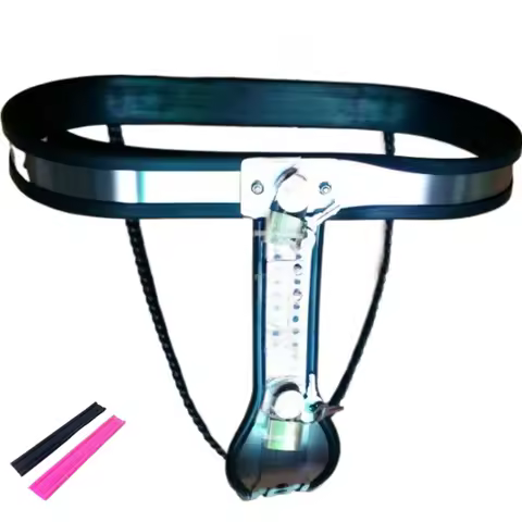 Stainless Steel Female Chastity Belt Underwear Pants With Vagina Plug BDSM Bondage Gear Woman Chasti