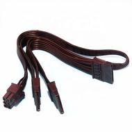 For CORSAIR RM1000x RM850x RM750X RM650x RM550x PCI-e 6Pin to 3 Ports SATA 15Pin Power Supply Cable