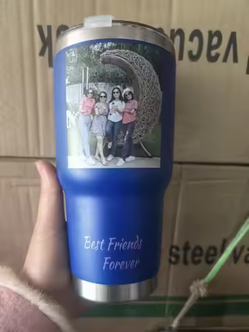 Personalized Custom Tumbler Print 30oz 20oz Stainless Steel Coffee Cup with Lid Tumbler with Colorfu
