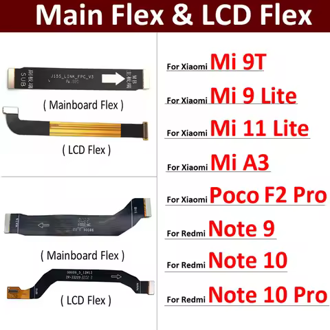New For Xiaomi Mi A3 9 9T 11 Lite F2 Pro Redmi Note 9 10 10s 11 Pro LCD MainBoard Motherboard Connec