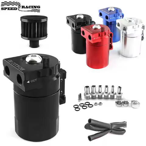Universal Baffled Aluminum Oil Catch Can Reservoir Tank Oil Tank With Breather Filter OCC-1020A