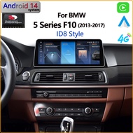 Android 14 Wireless CarPlay Car Radio For BMW 5 Series F10 F11 2011-2016 NBT Stereo GPS Navigation