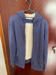 Baleno 藍色絨毛連帽外套 Baleno blue hoodie jacket