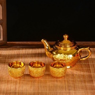 Sand Gold Set Pot Cup God Offering Cup Plastic Teapot Chopsticks Offering Table God of Wealth Lucky 