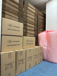 紙箱 搬屋“雙坑”、封箱膠紙、保鮮膜、泡泡紙、紅白藍膠袋（批發）