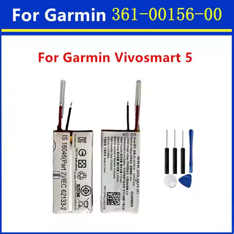 361-00156-00 117mAh 3.8V Original Replacement Battery For Garmin Vivosmart 5 Watch Band battery 5 Wa