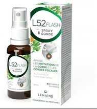Laboratoires Lehning L52 Flash Spray Gorge 30 ml 快效喉嚨噴劑 30 毫升 Made in France 法國製造