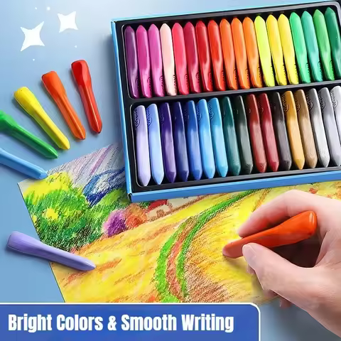 12/18/24 Colors Dual-head Pastel Colorful Crayons Triangular Crayon Set Washable and Erasable Crayon