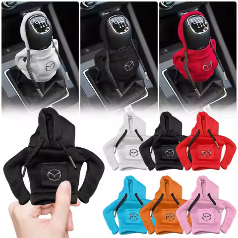 Hoodie Car Gear Shift Knob Cover Fashion Gearshift Handle Decorative For Mazda 2 3 5 6 CX-3 CX-4 CX-