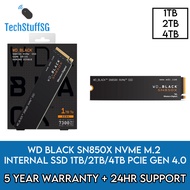 WD BLACK SN850X 1TB  2TB 4TB PCIE Gen.4 Internal NVMe SSD Western Digital