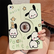 ins Cartoon Dog iPad9 Protective Case 10.2 MINI4 Hard Pro2025 Rotating Leather air65 Shock-Resistant