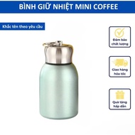 Mini Coffee Thermos Bottle 300ml 304 Stainless Steel Thermal Cup with Handle engraved with name icon
