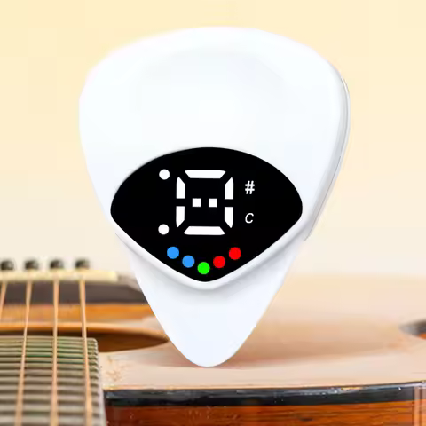 2in1 Guitar Picks Tuner Digital Electronic Tuner Guitar Pick for Acoustic Guitar Tuner Bass Mandolin