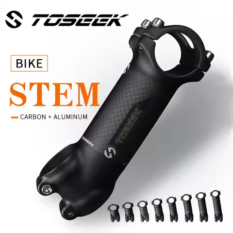 TOSEEK Bicycle Handlebar Stem 6 Degree 17 Degree Carbon Aluminum Mtb Stem Ultralight Road Mountain B