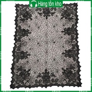 WIN Halloween Tablecloth 53x69inch Spooky Festival Black for Rectangles Tables