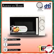 American Home AMW-20MCW Microwave Oven 20L Mechanical Control Color White