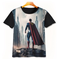 Superhero Hero Cartoon T-Shirt Hk-2-designWD Superman Spiderman Batman Hulk Wolverine Kids T-Shirt F